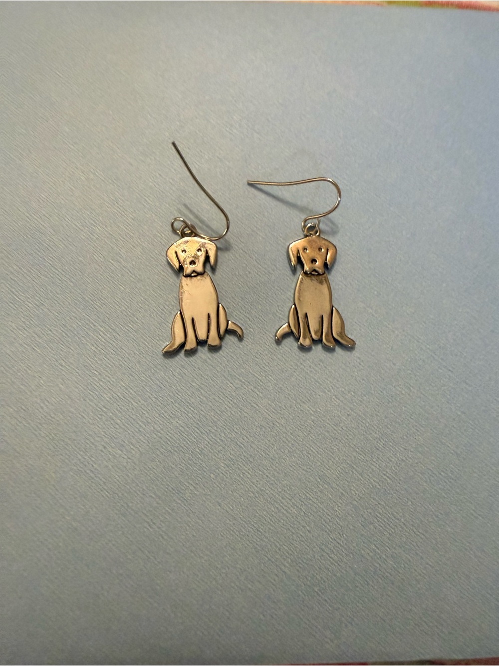 Silver Dog Dangle Earrings - Pet Lover Jewelry